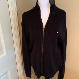 TOMMY HILFIGER CARDIGAN SZ M NAVY COTTON